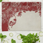  Elegance Kerstmis Deer Antlers Damask Theedoek (Gevouwen)