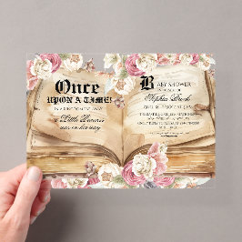 Elegance Kingdom Boek Baby Shower Acryl Uitnodigingen
