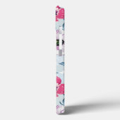 Elegance kleurenbloemen patroon op blauw Case-Mate iPhone case (Achterkant / Links)