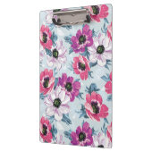 Elegance kleurenbloemen patroon op blauw klembord (Links)