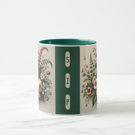 Elegance kopje en bloemen Mok (Midden)