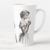  Elegance Lady Cup – Romantische Sketch Art wi Latte Mok (Rechts)