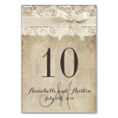  Elegance lint op kant Trouwtafel Kaart (Achterkant)