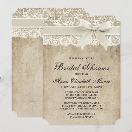  Elegance lint op kant Vrijgezellenfeest Kaart (Voorkant / Achterkant)