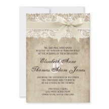 Elegance lint op Lace Wedding Invitation