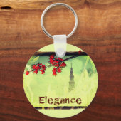 Elegance Mapple Flowers and Tower Sleutelhanger (Voorkant)