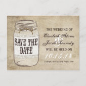 Elegance Mason Jar Twine Save the Date Aankondigingskaart (Voorkant)