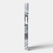 Elegance Modern Blue Grey White Fractal Art Flower Case-Mate iPhone Case (Achterkant / Rechts)