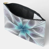 Elegance Modern Blue Grey White Fractal Art Flower Etui (Open)
