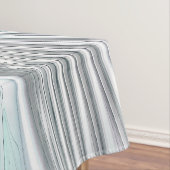 Elegance Modern Blue Grey White Fractal Art Flower Tafelkleed (Voorbeeld)