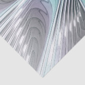 Elegance Modern Blue Grey White Fractal Art Flower Tissuepapier (Detail)