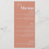 Elegance & Modern Flair Blush Pink Wedding Menu (Achterkant)