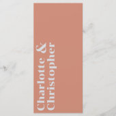 Elegance & Modern Flair Blush Pink Wedding Menu (Voorkant)