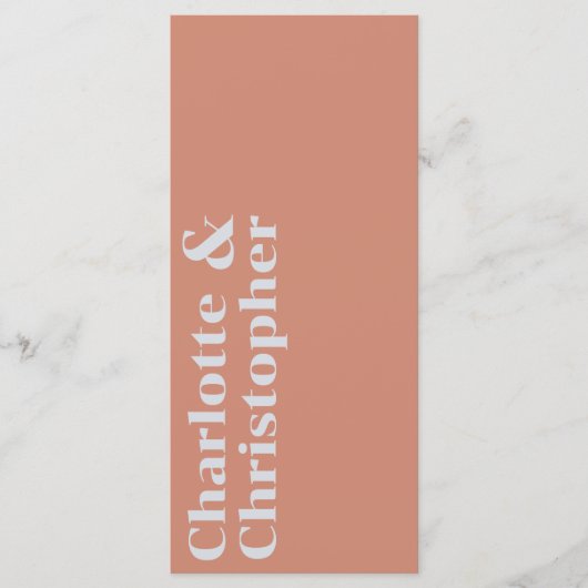 Elegance & Modern Flair Blush Pink Wedding Menu (Voorkant)