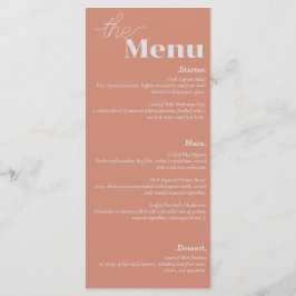 Elegance & Modern Flair Blush Pink Wedding Menu