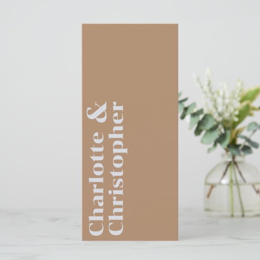 Elegance & Modern Flair Dusty Pink Wedding Menu (Staand voorkant)