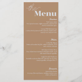 Elegance & Modern Flair Dusty Pink Wedding Menu