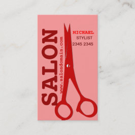 Elegance Modern |red | Scissors Custom Afsprakenkaartje