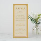 Elegance Modern Vintage Wedding Menu (Staand voorkant)