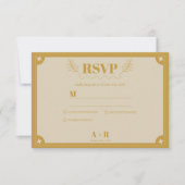 Elegance moderne RSVP-kaart RSVP Kaartje (Voorkant)