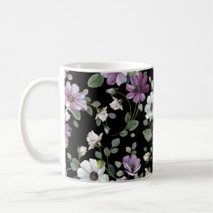 Elegance naadloos patroon met bloemen kosmos koffiemok