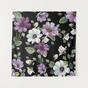 Elegance naadloos patroon met bloemen kosmos wandkleed