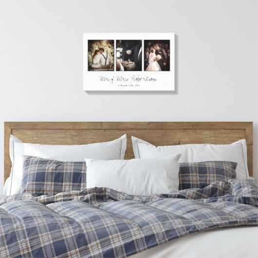 Elegance Newly weds Family and Wedding Stretch Canvas Afdruk (Insitu (Slaapkamer))