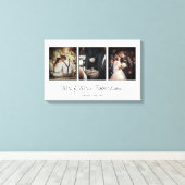 Elegance Newly weds Family and Wedding Stretch Canvas Afdruk (Insitu (Houten vloer))