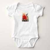 Elegance of Nature: Poppy and Hummingbird Harmony Romper (Voorkant)