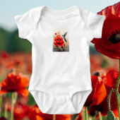 Elegance of Nature: Poppy and Hummingbird Harmony Romper