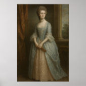"Elegance of the Era | 1700s British Lady Portrait Poster (Voorkant)