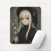 Elegance of the Midnight Blossom Maiden Mouse Pad Muismat (Met muis)