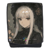 Elegance of the Midnight Blossom Maiden Premium Rugtassen (Voorkant)