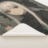 Elegance of the Midnight Blossom Maiden Premium Sherpa Deken (3/4)