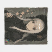 Elegance of the Midnight Blossom Maiden Standard Fleece Deken (Voorkant (Horizontaal))