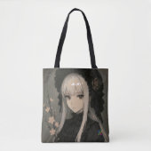 Elegance of the Midnight Blossom Maiden Standard Tote Bag (Voorkant)