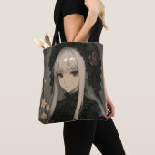 Elegance of the Midnight Blossom Maiden Standard Tote Bag (Dichtbij)