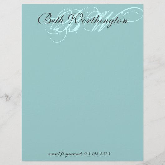 Elegance on site custom briefhoofd (Voorkant)