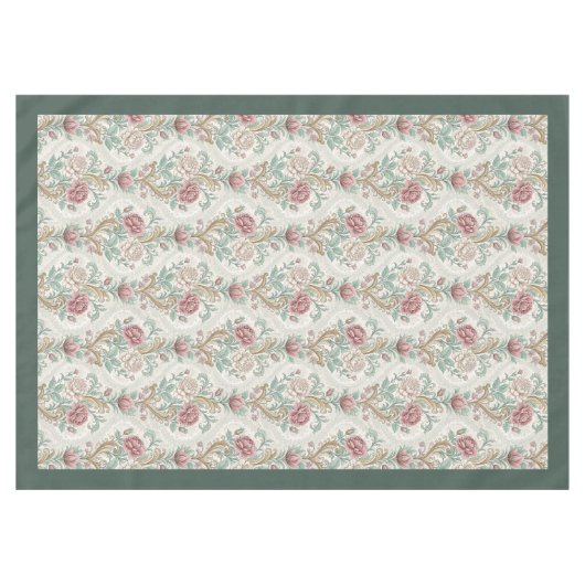 Elegance Ontvouwt:  Bloemen Damask Tafelkleed (Voorkant (Horizontaal))