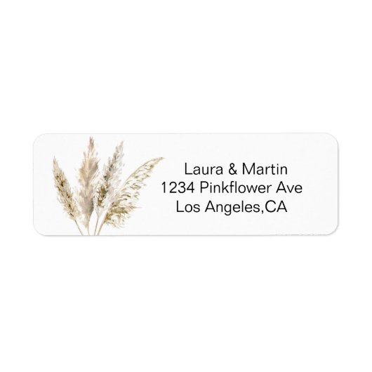 Elegance pampas waterverf gras Label (Voorkant)