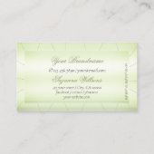 Elegance Pastel Groen met Diamonds en Logo Luxe Visitekaartje (Achterkant)