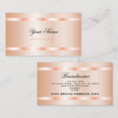 Elegance Pastel Roos Luxe glinsterende Blush Visitekaartje (Voorkant / Achterkant)