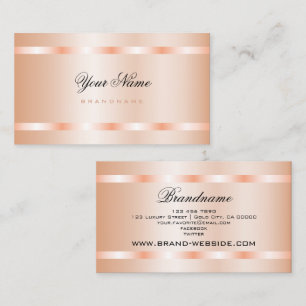 Elegance Pastel Roos Luxe glinsterende Blush Visitekaartje