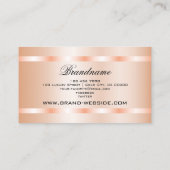 Elegance Pastel Roos Luxe glinsterende Blush Visitekaartje (Achterkant)