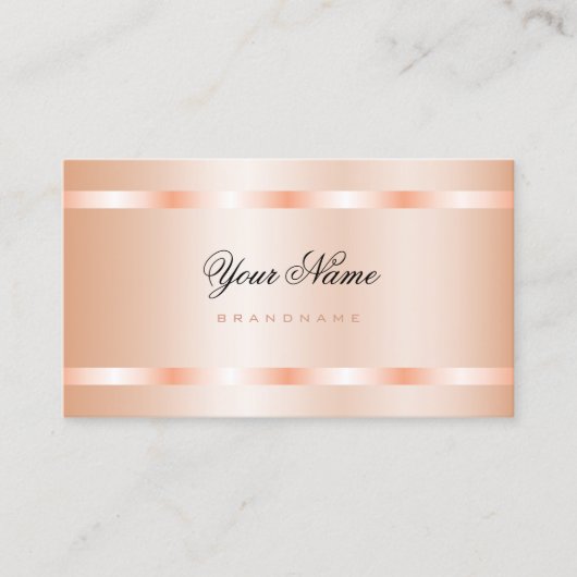 Elegance Pastel Roos Luxe glinsterende Blush Visitekaartje (Voorkant)