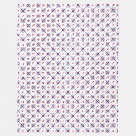 Elegance patroon fleece deken (Voorkant)