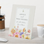 Elegance Pink Boho Floral Advies en Wensen Reclamebord Met Voetstuk (Insitu)