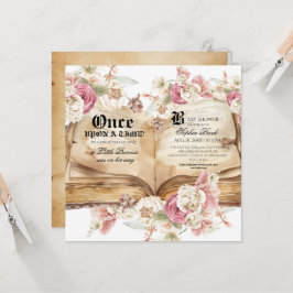 Elegance Pink Rose Floral Royal Baby Shower Kaart