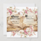 Elegance Pink Rose Floral Royal Baby Shower Kaart (Voorkant)