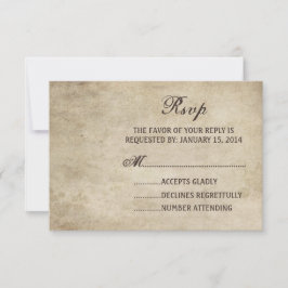  Elegance Plain Wedding RSVP-kaart RSVP Kaartje